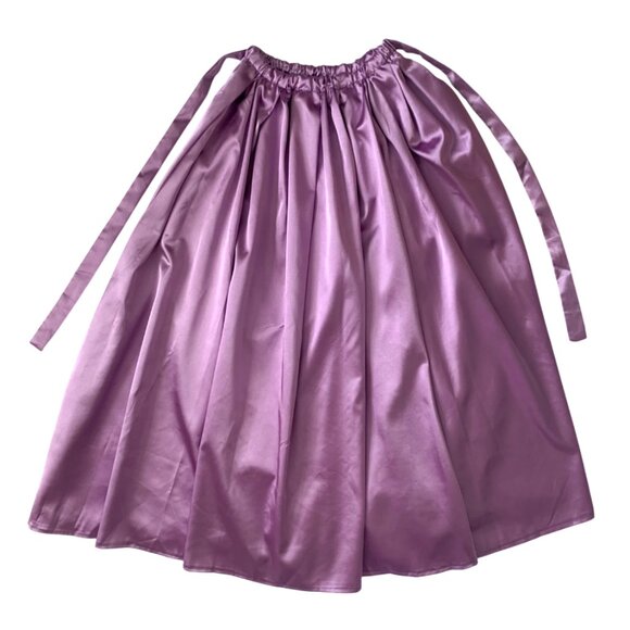 Purple Long Satin Skirt Lolita Dollette Balletcore Coquette Fairy Princess Boho - Picture 5 of 15